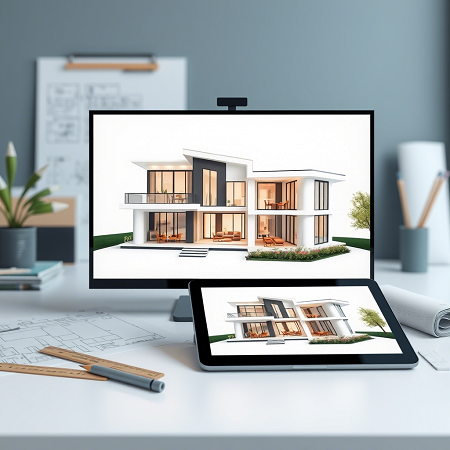 3D визуализация дома в Твери