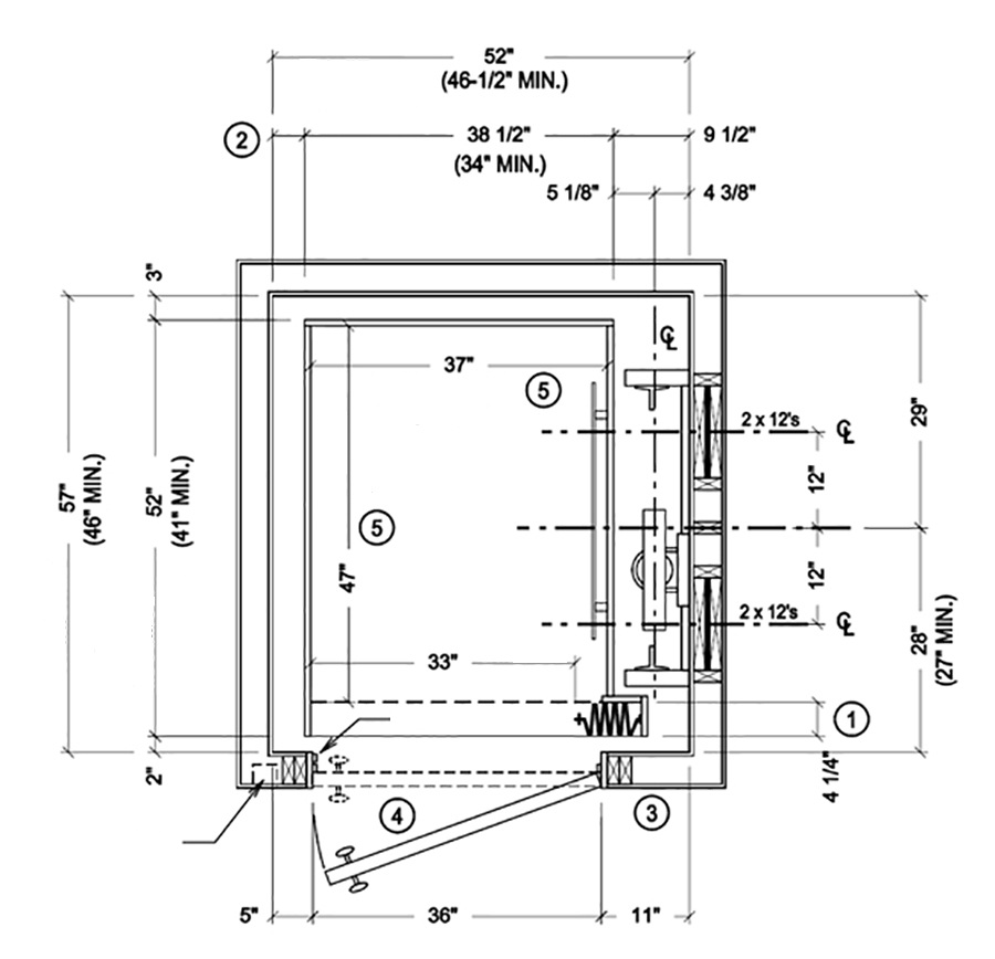  Фрагмент проекта лифтовой шахты. Тверь